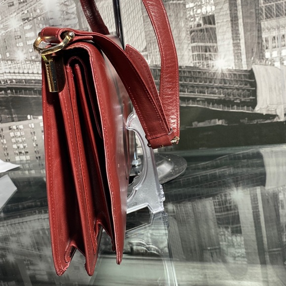 Authentic Cartier MustLine Bordeaux Leather Shoulder Bag - Picture 16 of 17